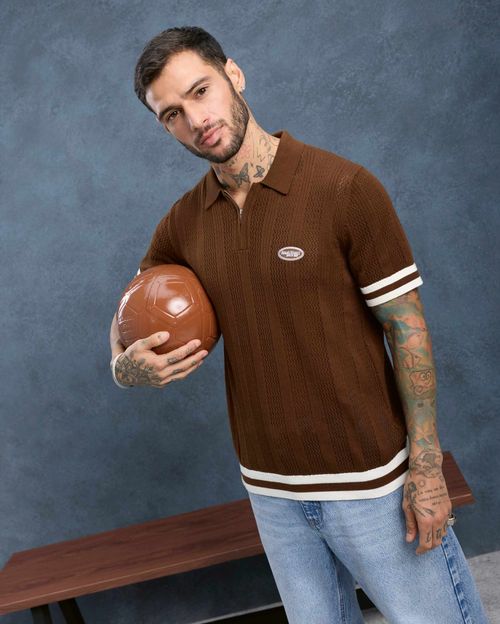 Polo Cuello Camisa Hombre Since Marrón