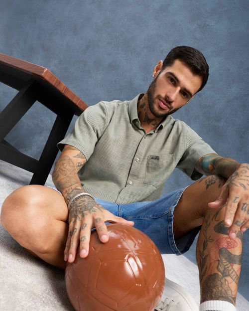 Camisa Hombre Domenico Verde Olivo