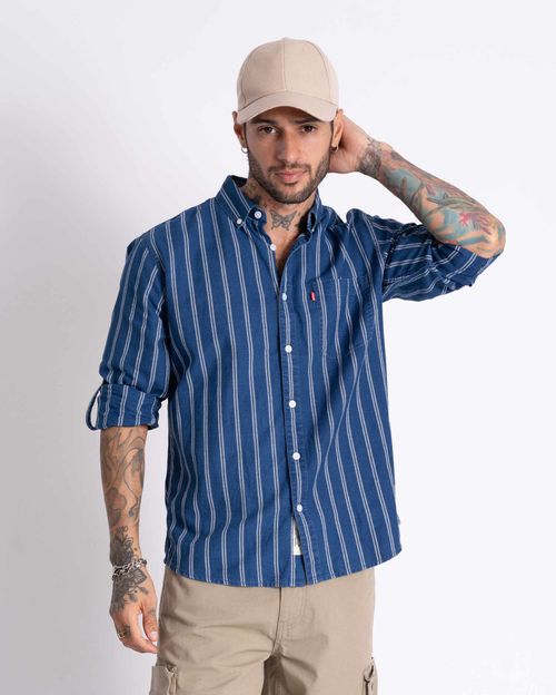Camisa Hombre Pietro Indigo