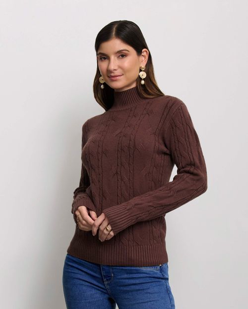 Chompa Mujer Mora Marron Clove