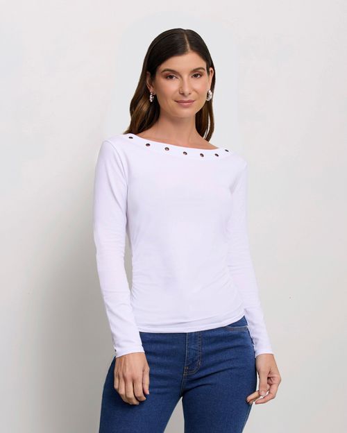 Polo Mujer Corina Blanco Optico