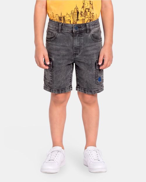 Bermuda Denim Niño Olio Washed Grey