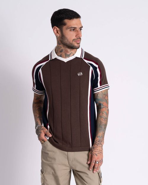 Polo Cuello Camisa Hombre Alonso Marrón Claro