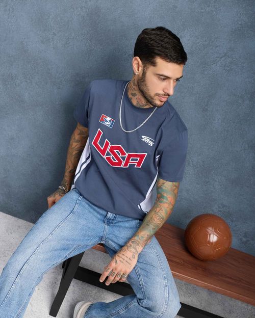 Polo Hombre Usa Azul Pacifico