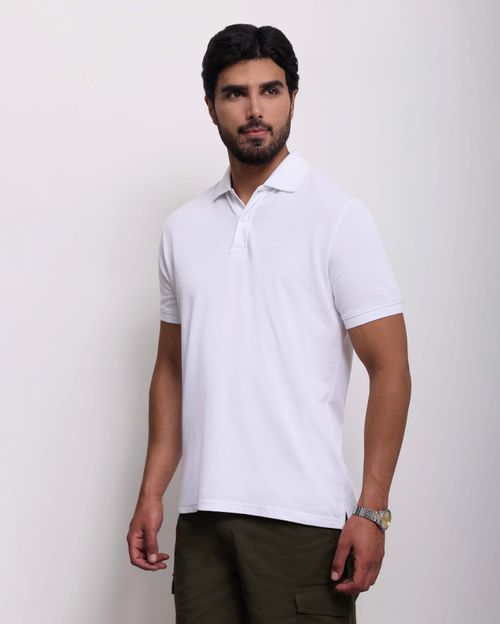 Polo Cuello Camisa Hombre Ashyto Blanco
