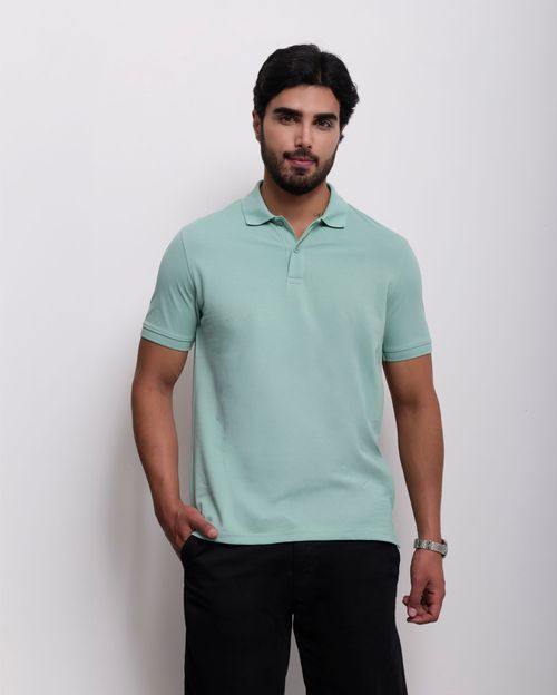 Polo Cuello Camisa Hombre Renato Verde Tierra