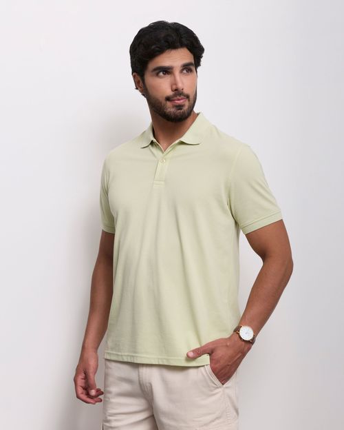 Polo Cuello Camisa Hombre Renato Verde Lima