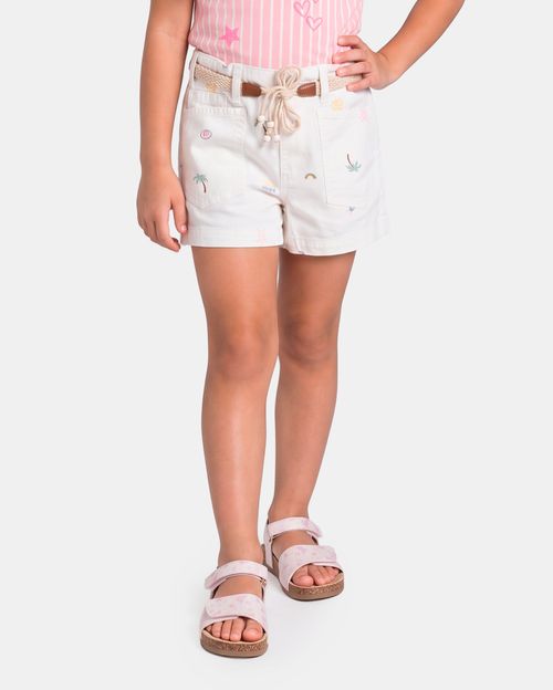 Short Niña Nayla Print Blanco