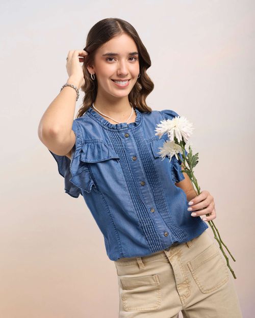 Blusa Mujer Anya Medium Wash