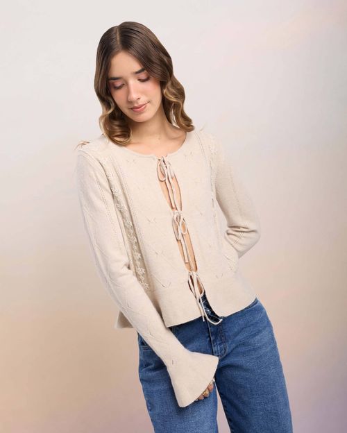 Chompa Mujer Yisel Beige Arena