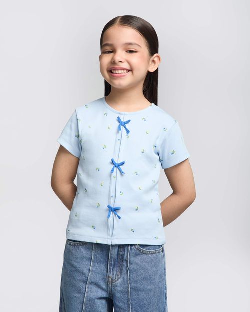 Polo Niña Zara Celeste Bell