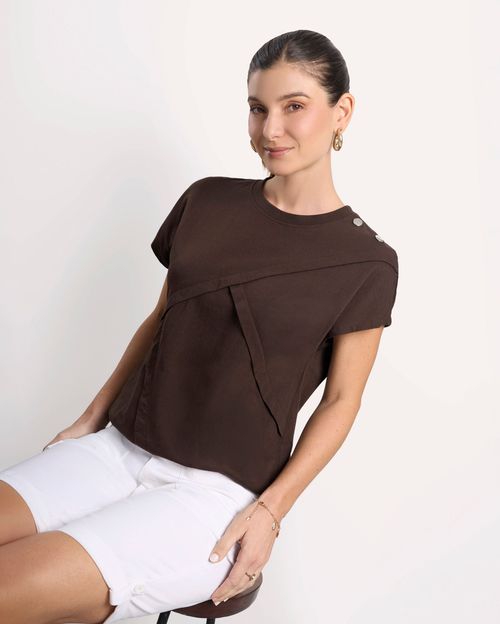 Polo Mujer Ocean Solid Marrón