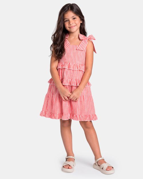Vestido Niña Tulia Rojo Flama