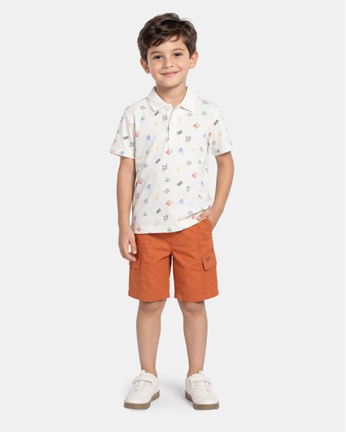 Polo Cuello Camisa Niño Leon Coco