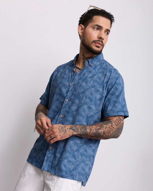 Camisa Hombre Tulum Acero Denim