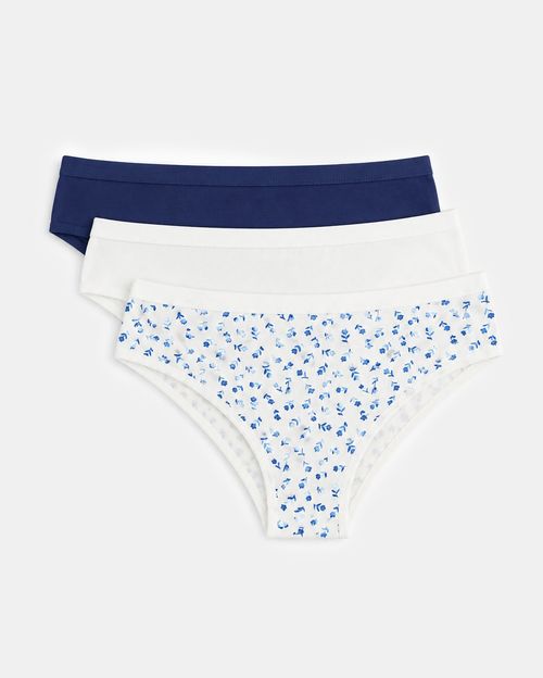Trusa Pack x 3 Mujer Kalena Coco/Coco/Azul