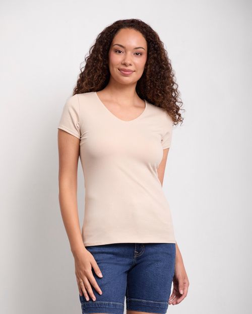 Polo Mujer Dora Core Beige Crema